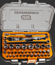 Gearwrench .25 Inch Drive MicroDriver Set with 120Xp Locking Flex Head Ratchet and Stubby Sockets 39 Pieces