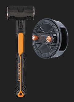 Klein Tools Quick Lock Tie Wire Reel and Klein Tools 6lb Sledge Hammer with Fiberglass Handle