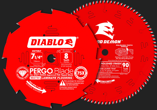 Diablo Tools Pergo Circular Saw Blade Pcd Laminate Flooring and Ultimate Polished Finish Saw Blade