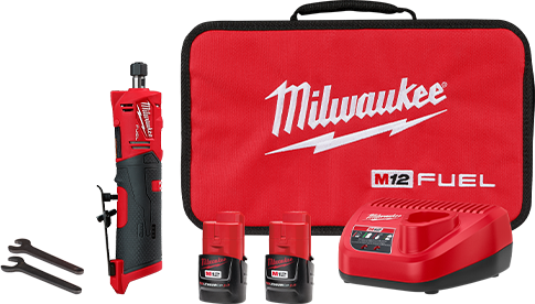 Milwaukee M12 Fuel Straight Die Grinder 2 Battery Kit