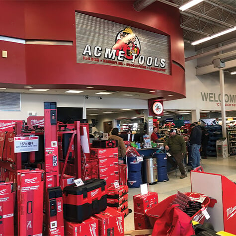 Acme Tool service counter in Grand Forks, ND