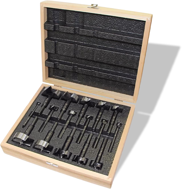 Fisch 16-Piece Imperial Black Shark Forstner Bit Set With Wooden Box