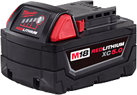 Milwaukee M18 REDLITHIUM XC 18V 5Ah Lithium Ion Power Tool Battery Pack with Fuel Indicator