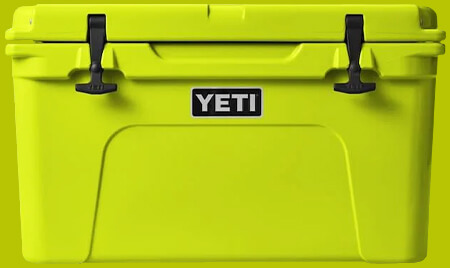 Yeti Chartreuse cooler