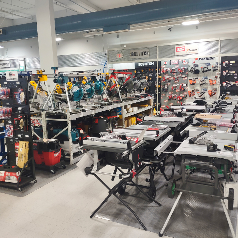 Aisles at the Acme Tools store in Fargo, ND