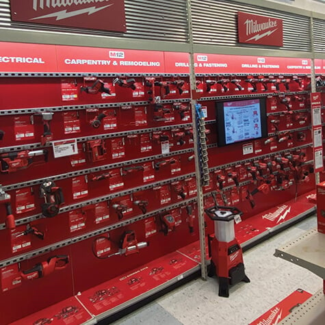 Milwaukee display at the Acme Tools store in Grand Forks, ND