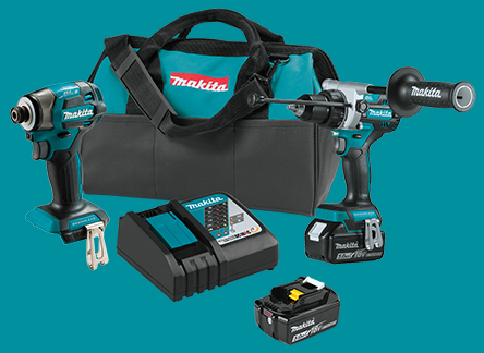 Makita 18V Lxt Lithium Ion Brushless Cordless 2 Piece Combo 5 Ah Kit