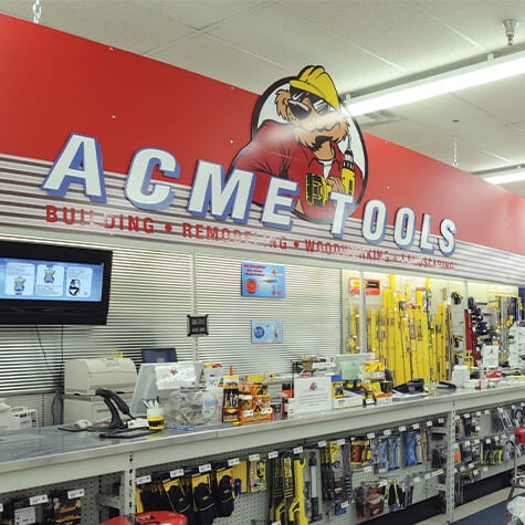 Acme Tool service counter in Cedar Rapids, IA