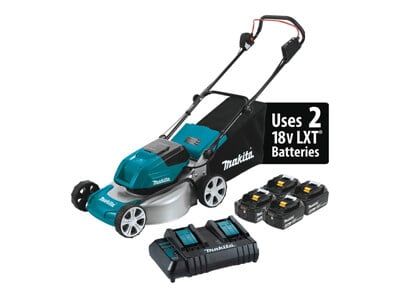 Makita 18V X2 LXT Li-ion brushless cordless 18 inch lawn mower kit
