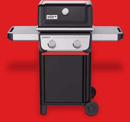 Weber Spirit E-210 26.6 Inch 2 Burner 26600 BTU Black Liquid Propane Gas Grill