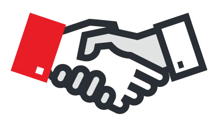 Two hands shaking in agreement