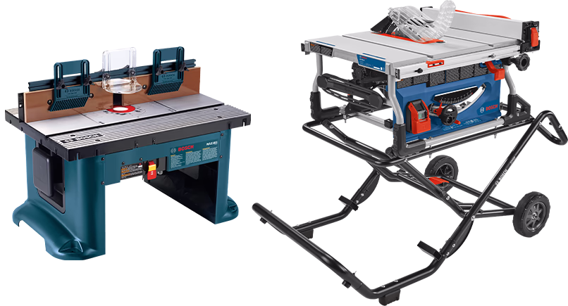 Bosch 10in Jobsite Table Saw with Gravity-Rise Wheeled Stand