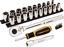 Gearwrench 0.5 Inch Sae and Mm Mechanics 27 Piece Hand Tool Set
