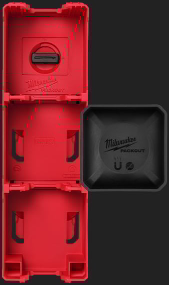 Milwaukee Packout M18 Battery Rack and Magnetic Bin
