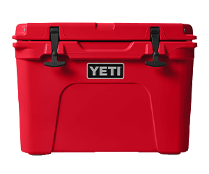 Yeti Tundra Cooler in Rescue Red