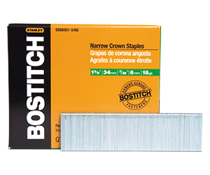 Bostitch 3000 Quantity 1.375 Inch Leg 18 Gauge 0.21875 Inch Narrow Crown Finish Staples