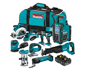 Makita 18V LXT 4Ah Lithium-Ion Cordless 10pc Woodworking Combo Kit