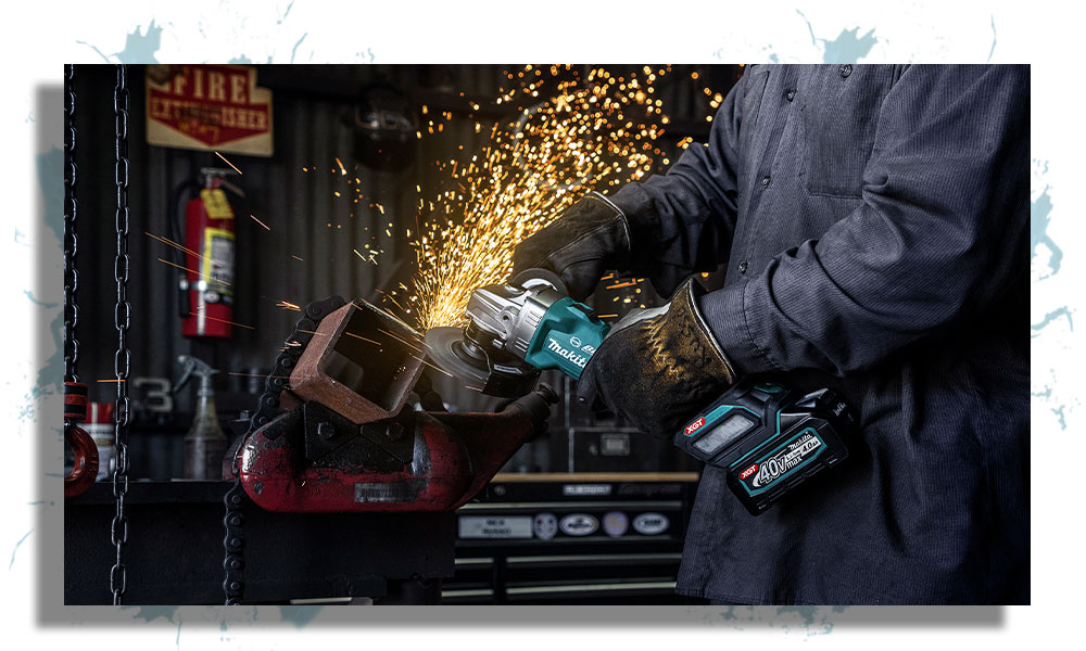 Makita XGT angle grinder.