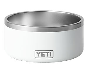 Yeti Boomer stainless dog bowl in white
