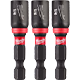 Milwaukee SHOCKWAVE Impact Duty 1/4 x 1-7/8 Magnetic Nut Driver 3PK