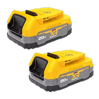DEWALT 20V MAX XR POWERSTACK 20V 1.7Ah Lithium Ion Power Tool Battery Pack with Fuel Indicator (2 Pack)
