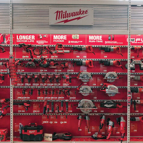 Milwaukee section at the Acme Tools in Duluth, MN