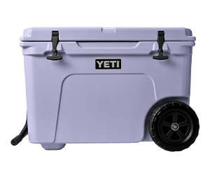 Yeti Tundra wheeled cooler in Cosmic Lilac