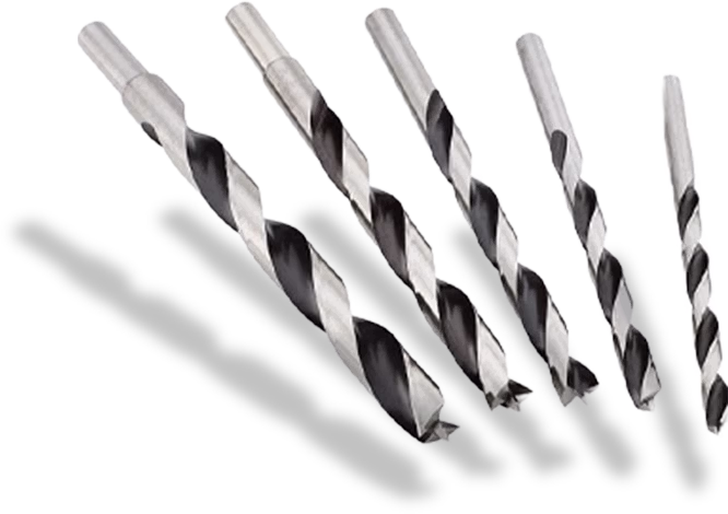 Fisch 7 piece Chrome Vanadium Brad Point Bit Set: 1/8in - 1/2in Diameter
