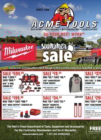 Acme Tools Milwaukee Summer Sale flyer