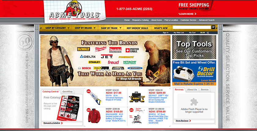 Acme Tools Website