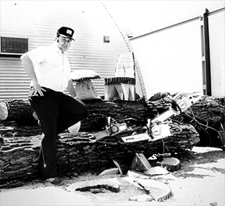 Dave Straus w/ STIHL Chainsaw