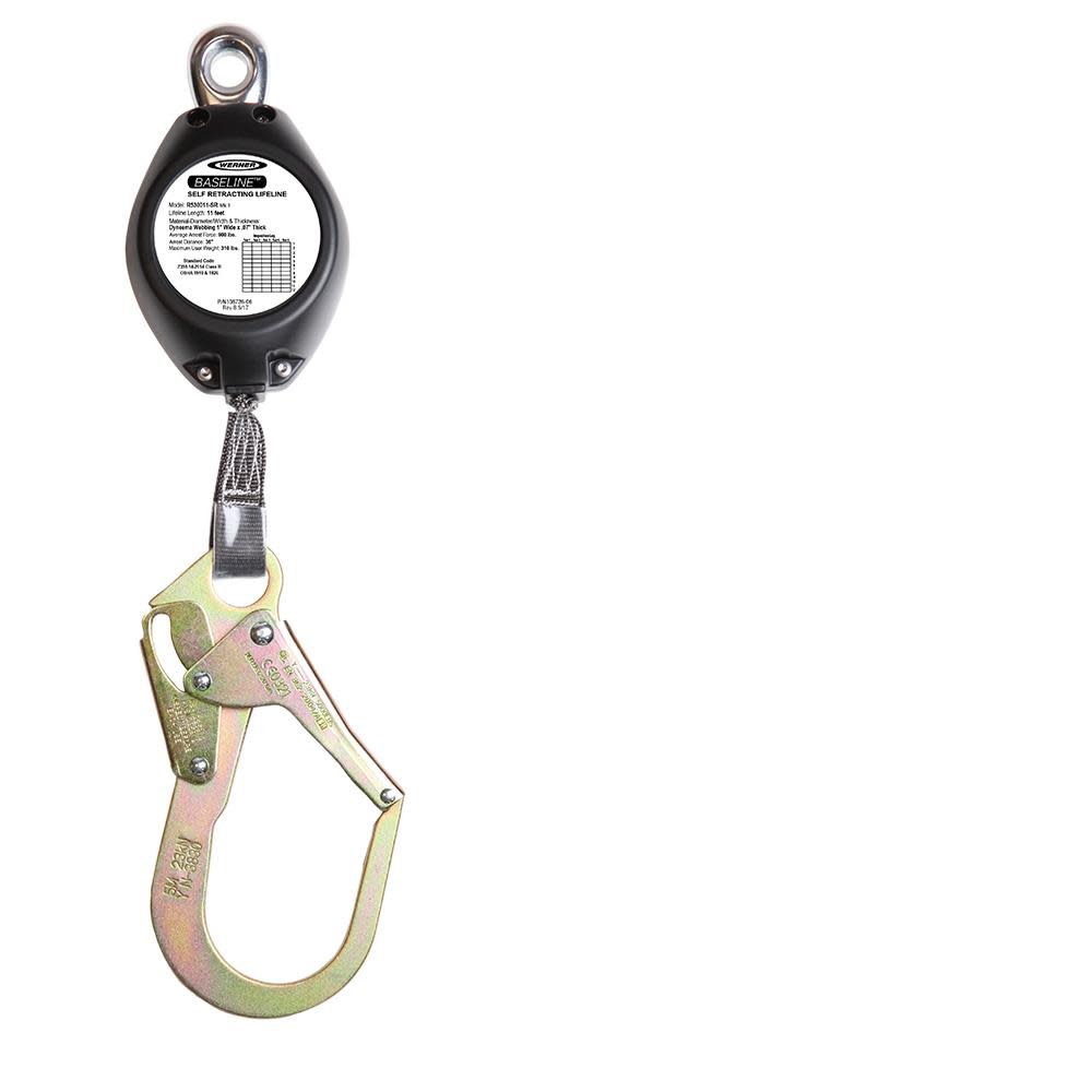 

Werner 11 Ft. Baseline Web Self-Retracting Lifeline with Steel Rebar