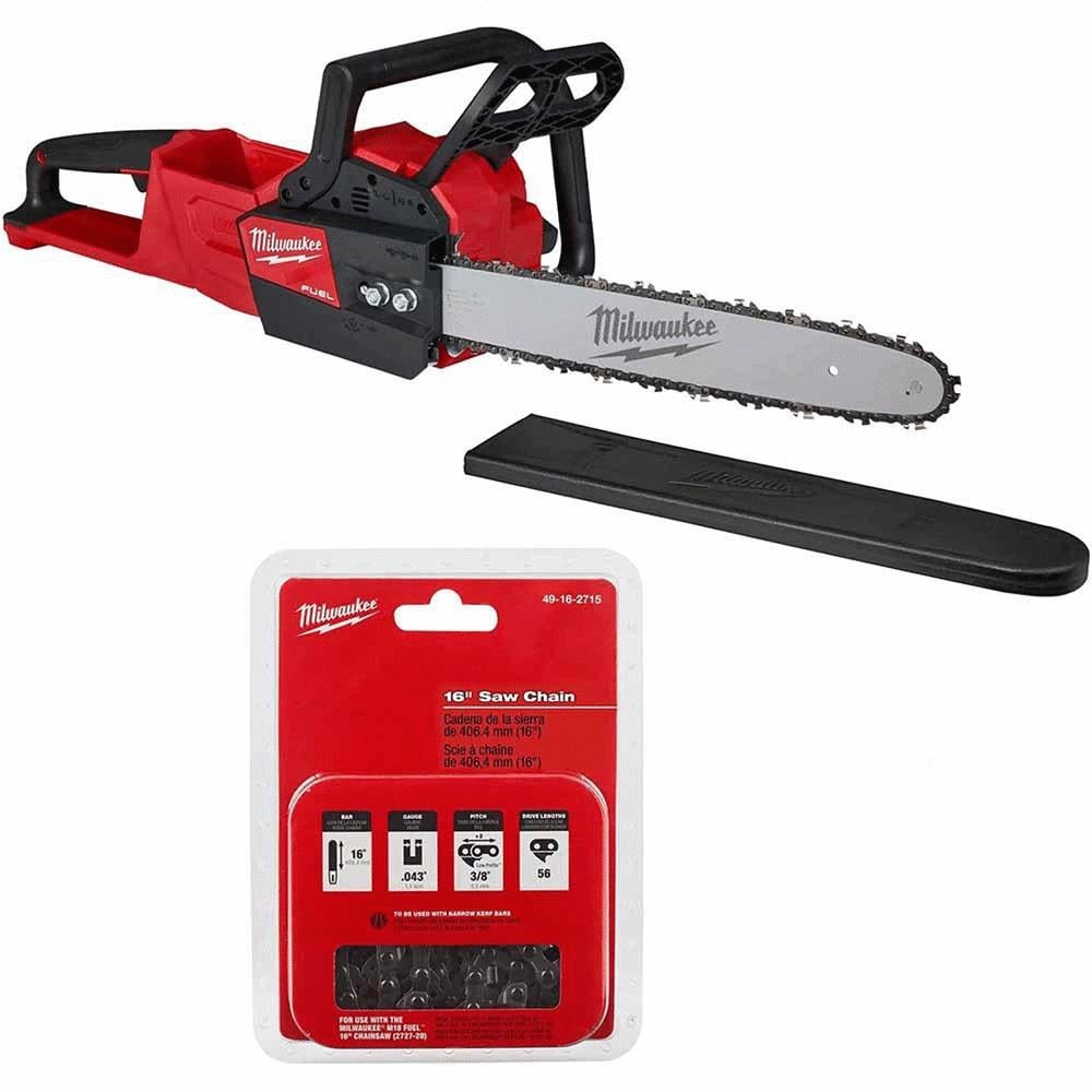 View Milwaukee 16 Inch Chainsaw (Bare Tool), 16 Inch Replacement Saw Chain Bundle