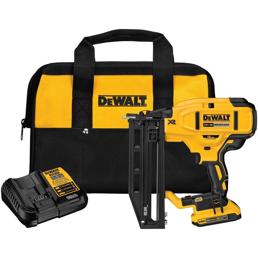 View DEWALT 20V MAX XR 16 GA Cordless Straight Finish Nailer Kit