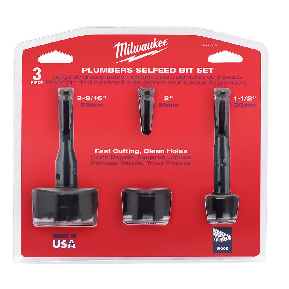 

Milwaukee Plumber's Selfeed Bit Kit 3PK
