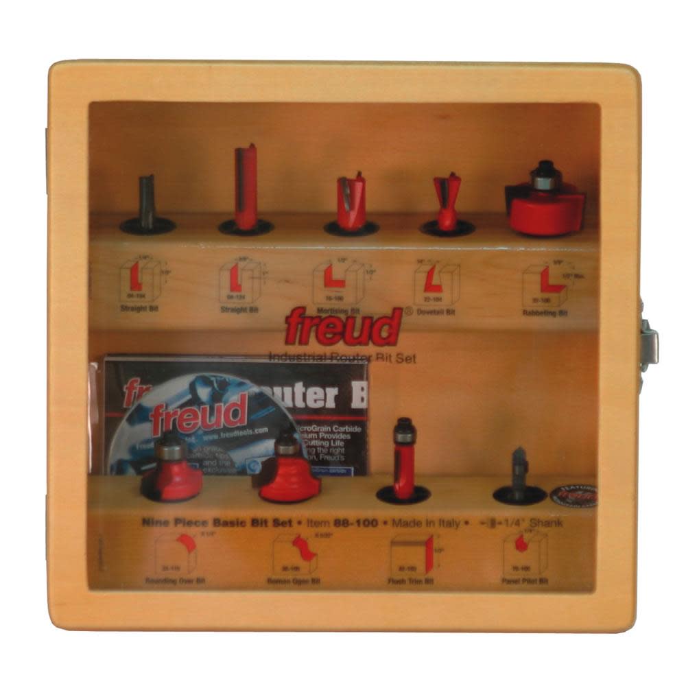 

Freud 9 piece Basic Bit Set (1/4 In. Shank)