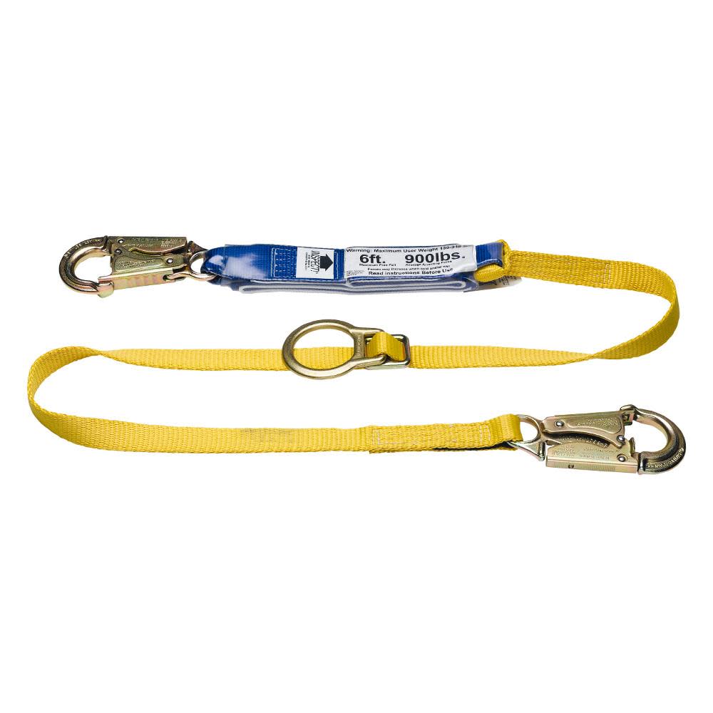 

Werner 6ft DeCoil Tie-Back Single Leg Lanyard (DCELL Shock Pack Snap Hook 1in Web)