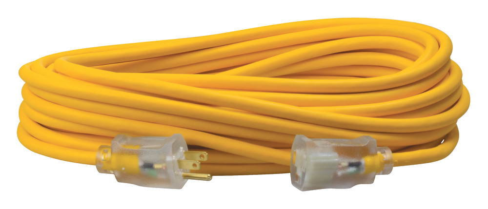 

Southwire 100' 14/3 SJEOOW Yellow Polar/Solar Extension Cord with Lighted End