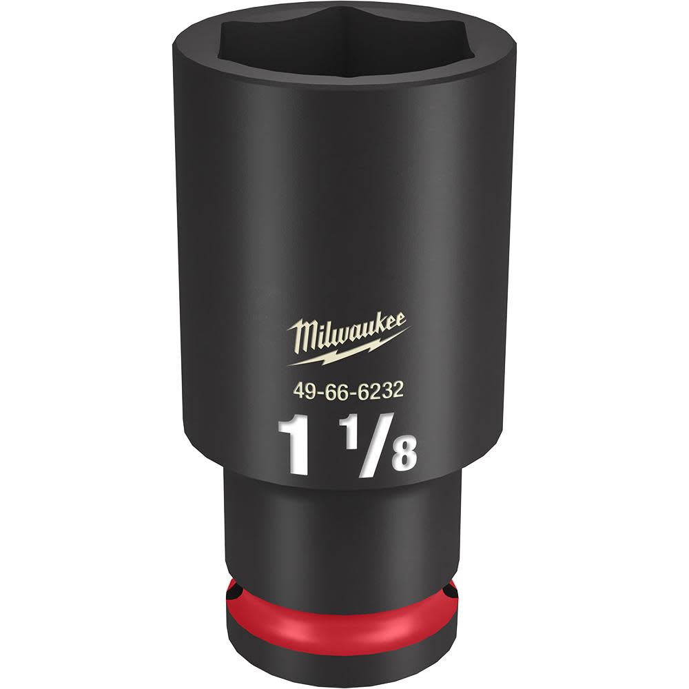 

Milwaukee Impact Socket 1/2" Drive 1 1/8" Deep 6 Point
