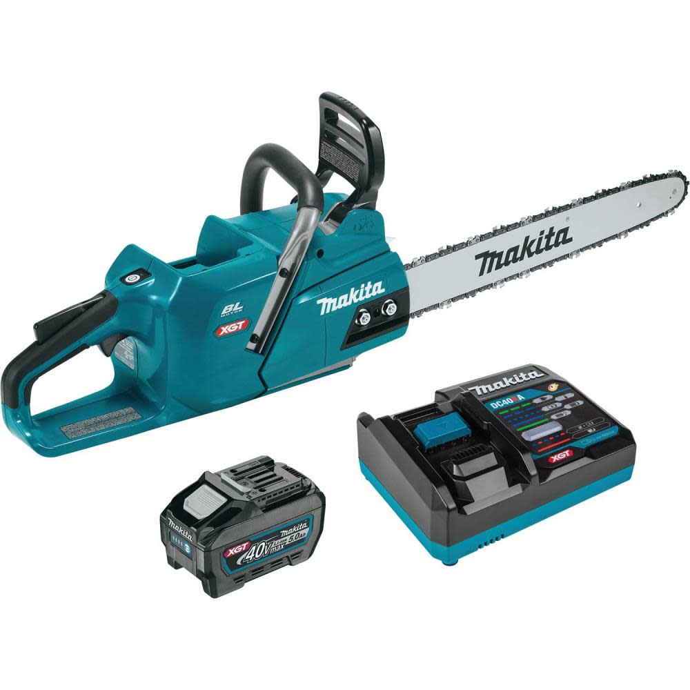 View Makita 40V max XGT 18in Chainsaw 5Ah Kit