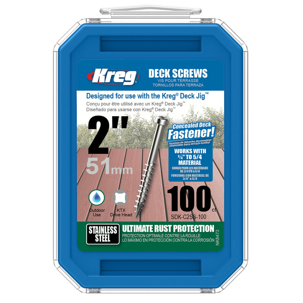 

Kreg #8x2 SS CRS PH Deck Screw - 100ct.