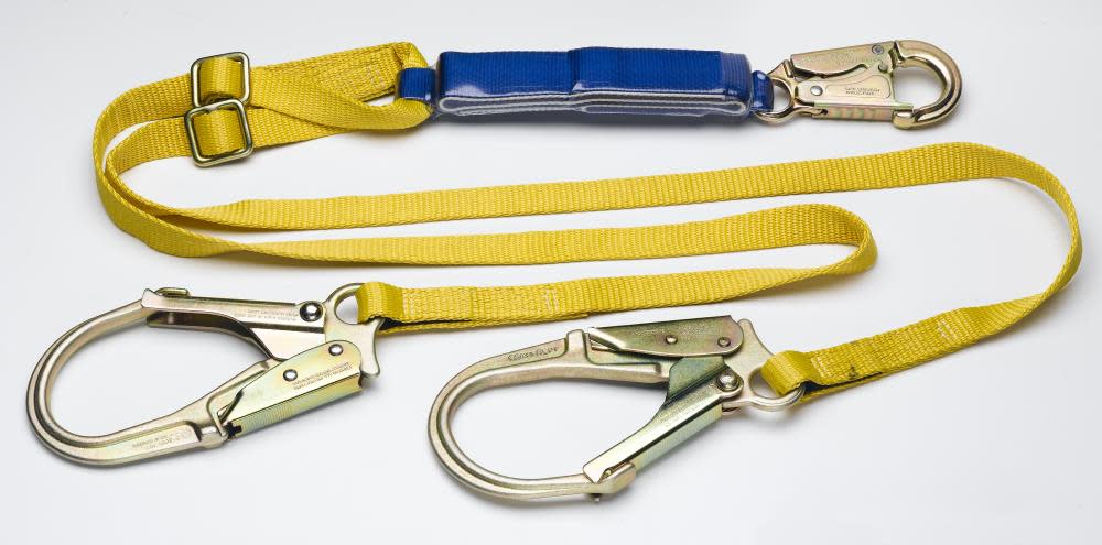 

Werner 6 Ft. DeCoil Adjustable Twin Leg Lanyard (DCELL Shock Pack 1 in Web Snaphook Rebar Hooks)