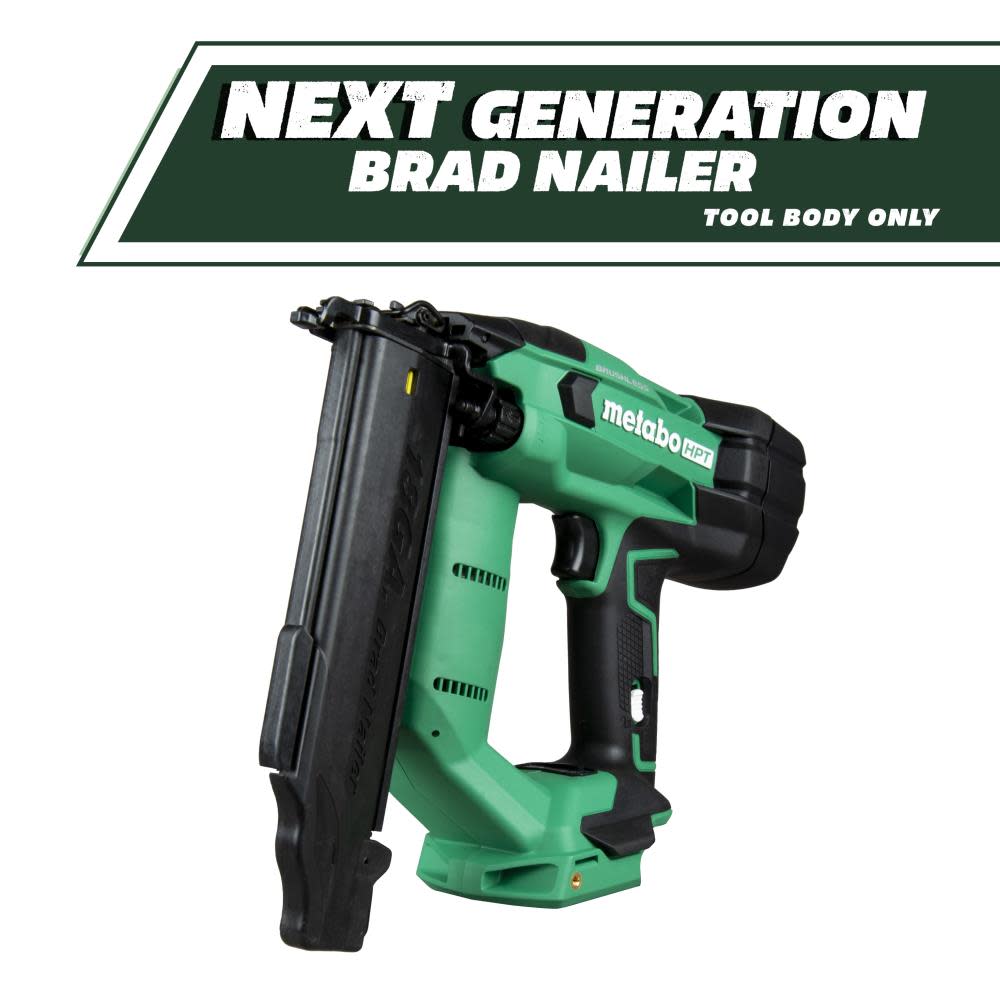 

Metabo HPT 18V Compact Brad Nailer Cordless 18 Gauge Bare Tool