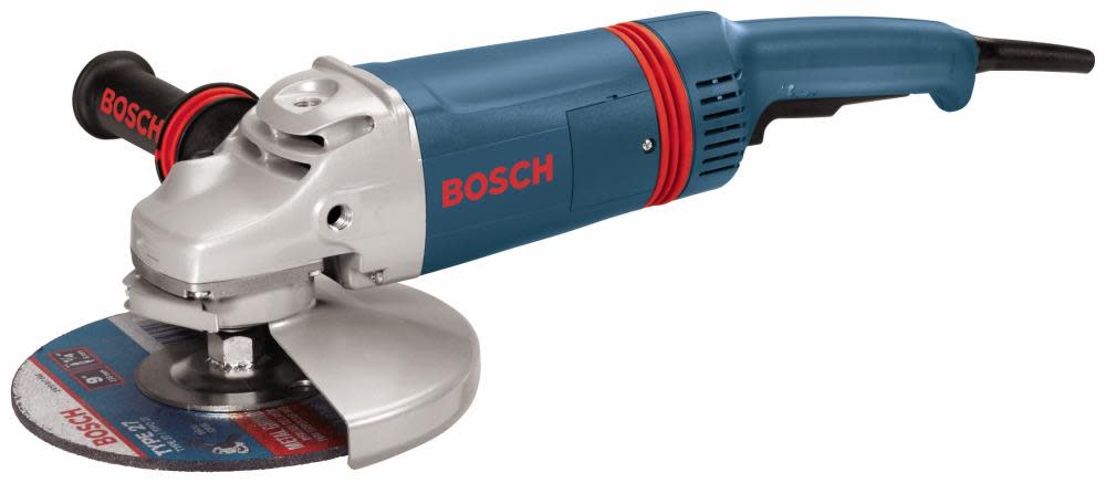 9 In. 15 A Large Angle Grinder with Rat Tail Handle