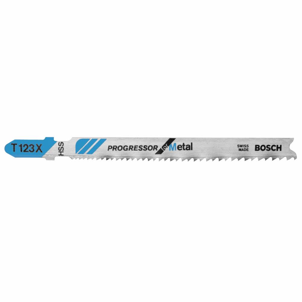

Bosch 3 pc. 4 In. 10-24P TPI Progressor for Metal T-Shank Jig Saw Blades