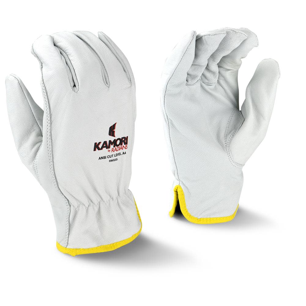 

Radians KAMORI Goat Driver Cut Protection Level A4 Work Glove with Aramid Lining Large - with Hang Tag