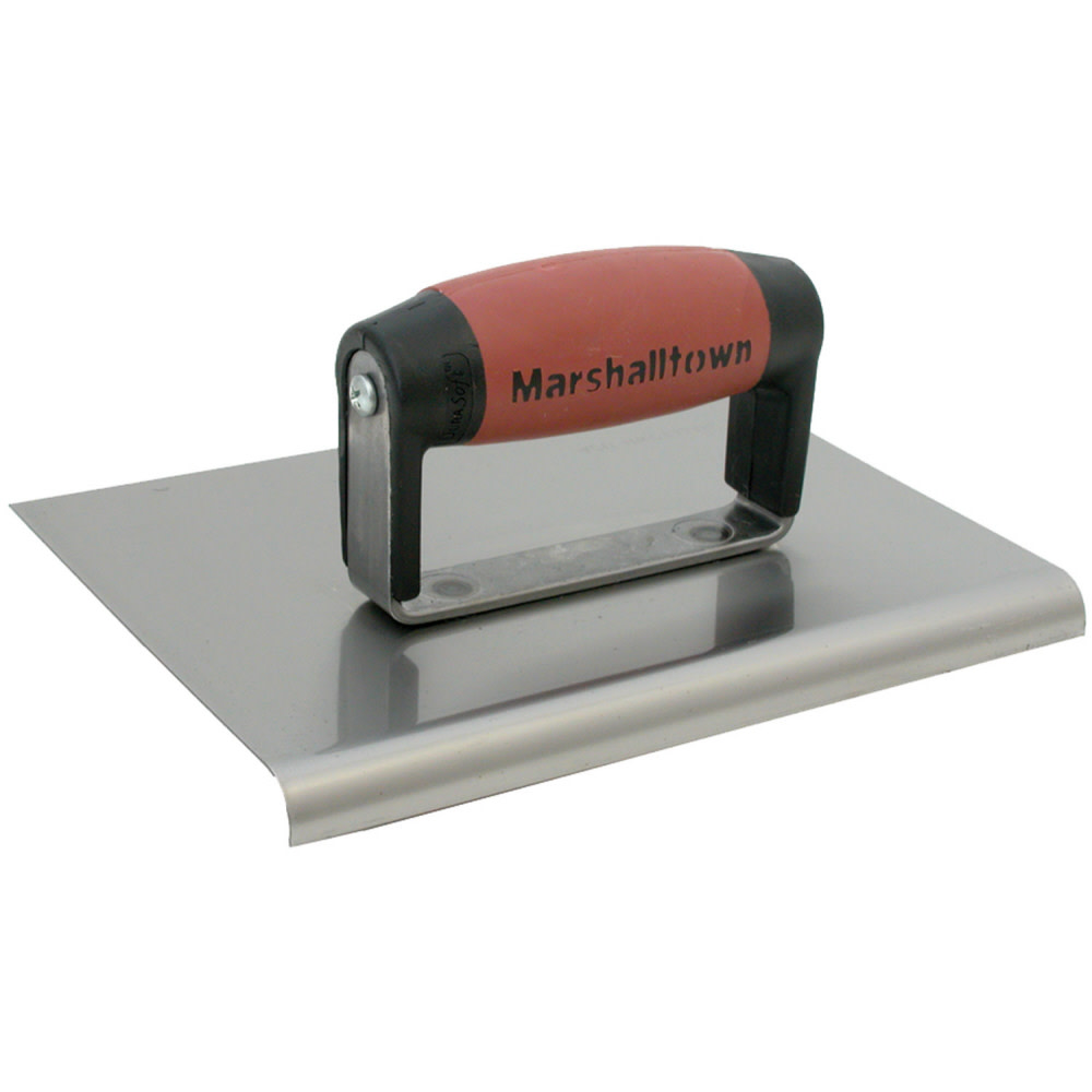

Marshalltown Stainless Steel Straight Edge Hand Edger - 6X6" - 3/8" Radius - 1/2" Lip