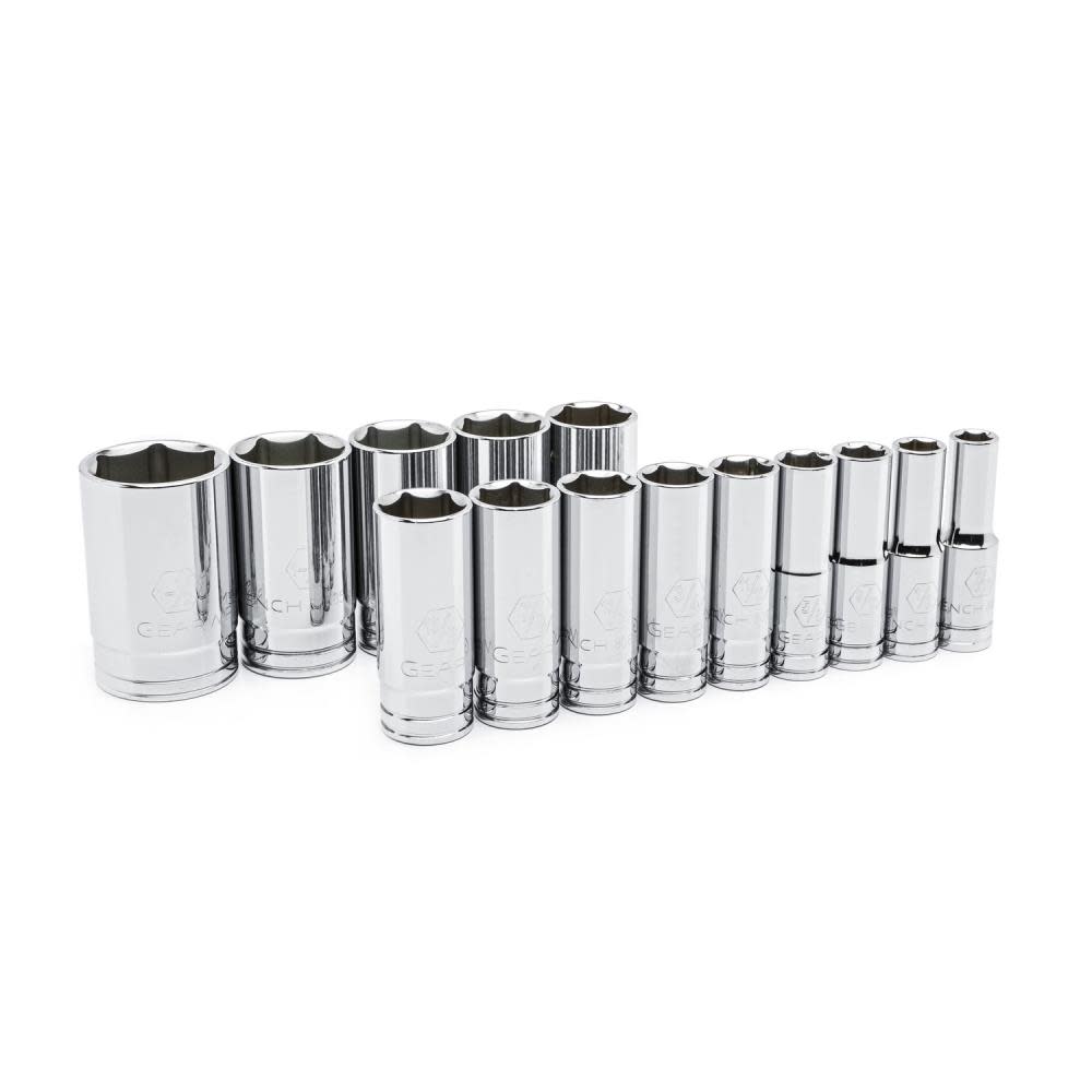 

GEARWRENCH 14 Pc 1/2" Drive 6 Point Deep SAE Socket Set