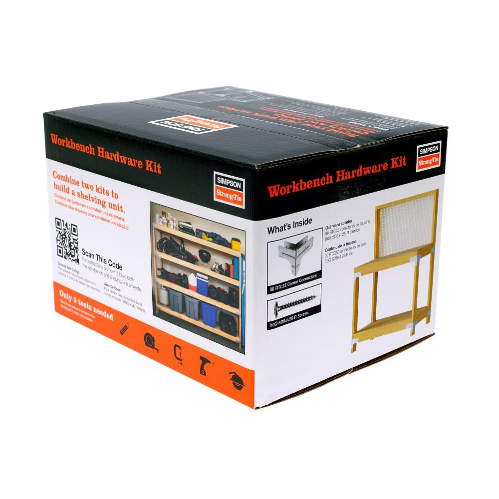 Simpson StrongTie DIY Workbench and Shelving Hardware Kit WBSK Acme