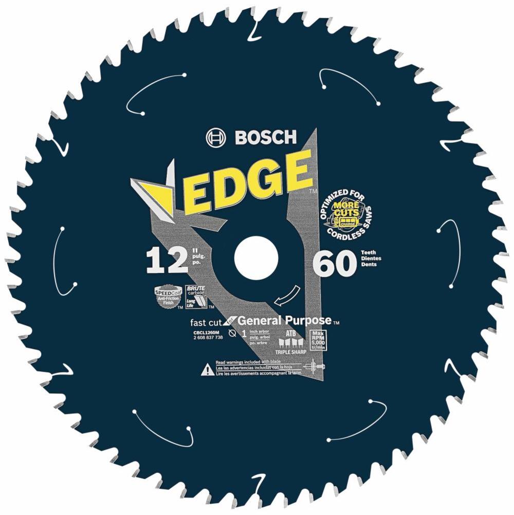 

Bosch 12 In. 60 Tooth Edge Cordless Circular Saw Blade for General Purpose